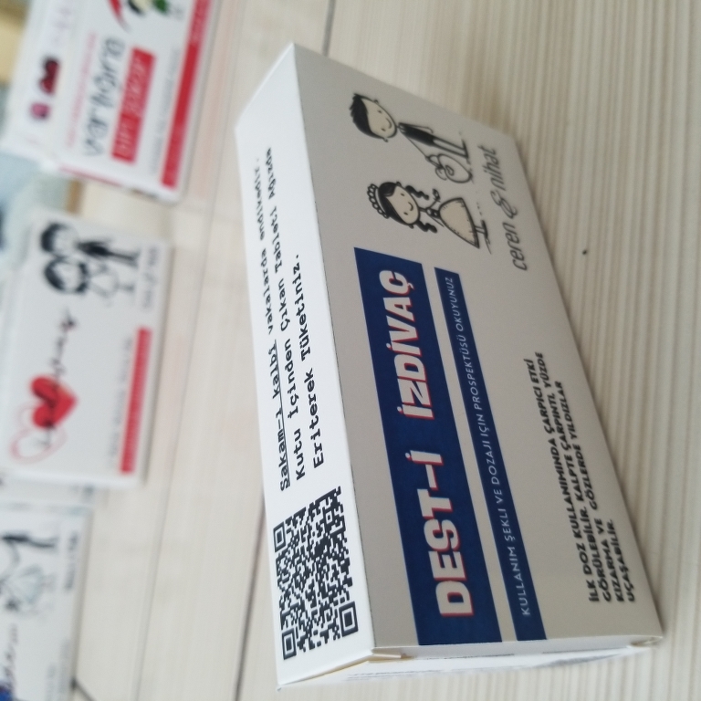 Dest-i İzdivaç ilaç kutusu davetiyesi